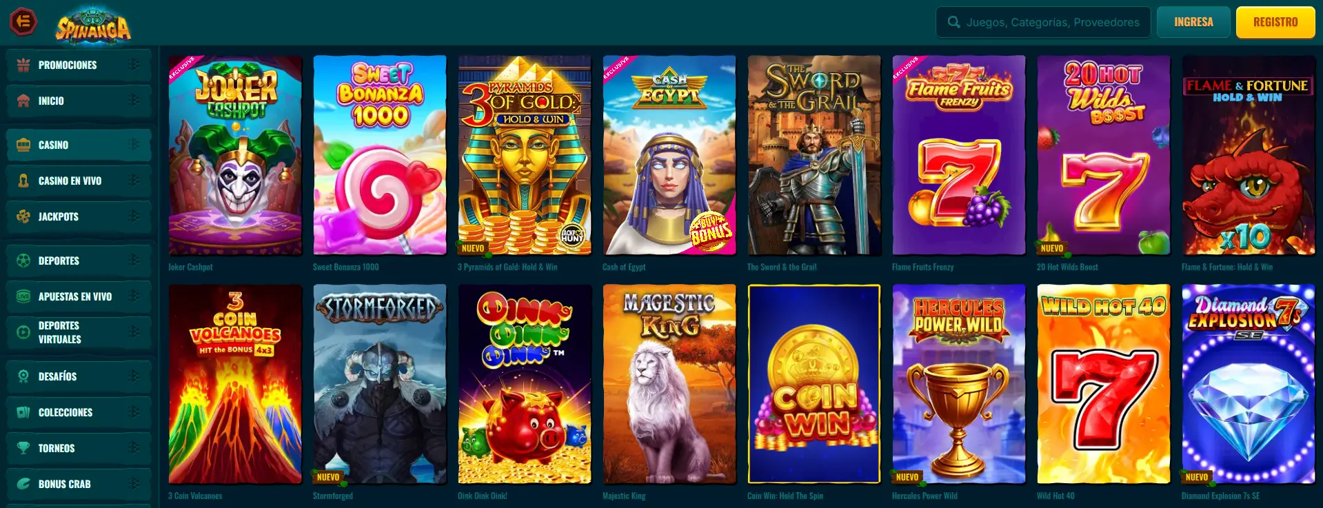 Juegos de casino en línea y apuestas deportivas en Spinanga Juegos de casino y apuestas deportivas en Spinanga