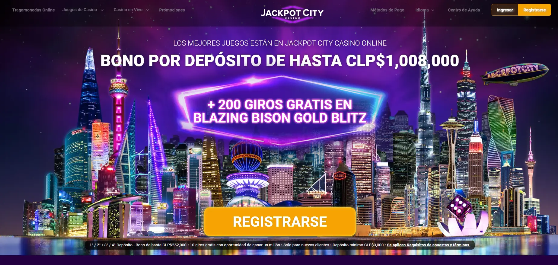 Bono de bienvenida y programa de lealtad en JackpotCity 