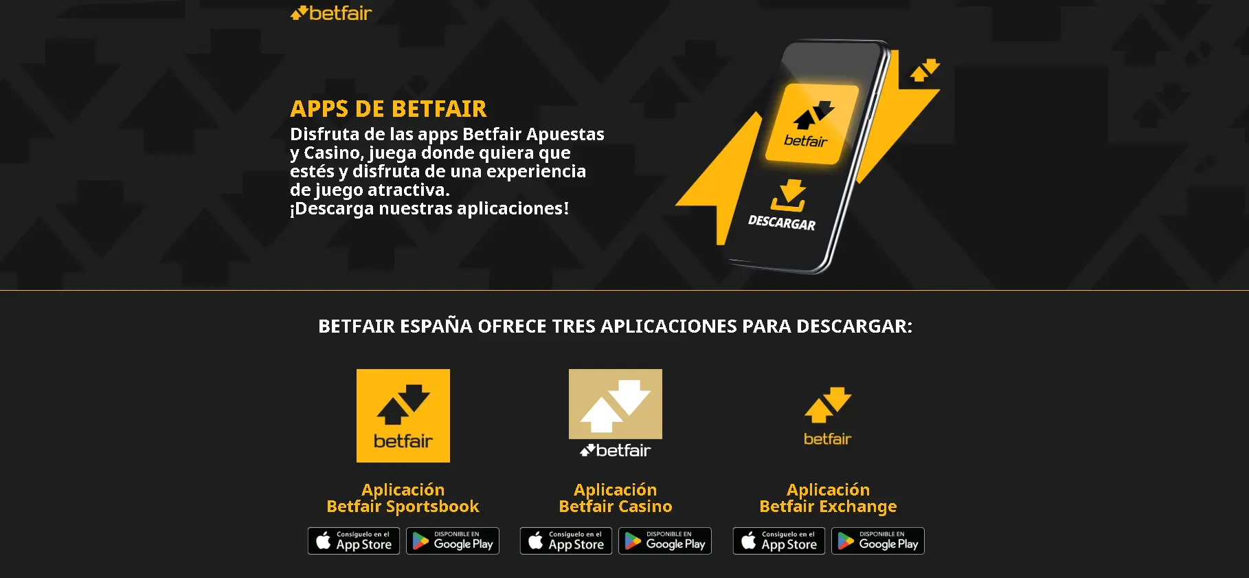 Aplicación móvil de Betfair casino en línea Aplicación móvil de Betfair casino