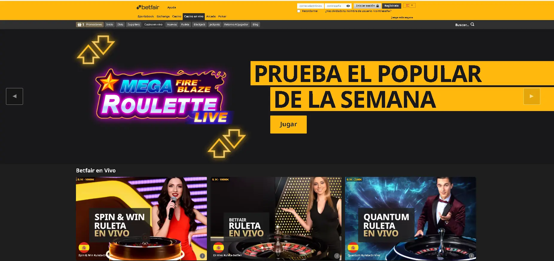 Juegos disponibles en Betfair casino en línea Juegos disponibles en Betfair casino