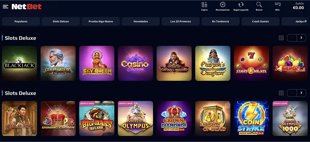 Catálogo de juegos de casino NetBet en línea Catálogo de juegos de casino NetBet
